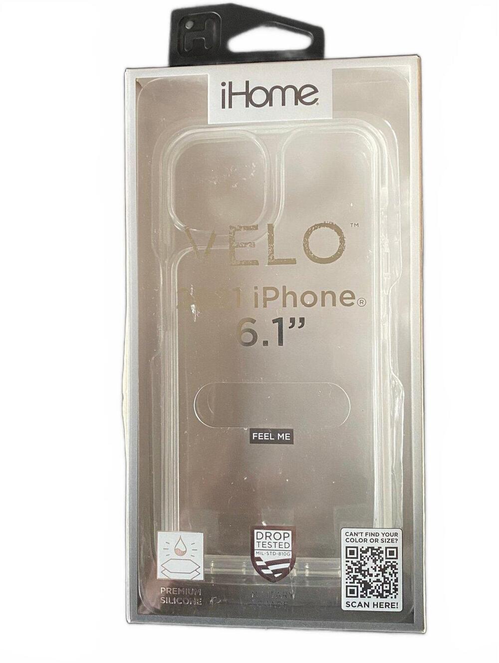 IHome Velo Silicone Impact Case for 2021 iPhone 6.1 inch Clear